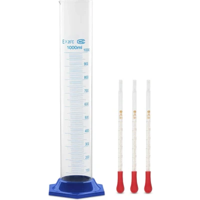 Afbeelding van Steinberg Systems Laboratoriumglazen maatcilinder + 3 glazen pipetten 4 delige set