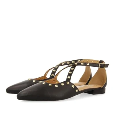 Afbeelding van Gioseppo Garcon Ballerina&#039;s met enkelbandjes, Dames, Maat: 37, Black Schaapsleer