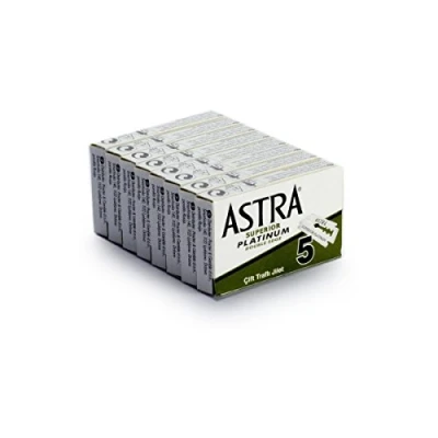 Afbeelding van Rusty Bob Astra scheermesjes platina classic voor de klassieke scheermesjes, nat scheerapparaat [gesloten kam] 40 in een set