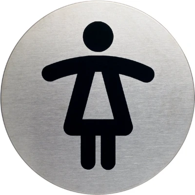 Afbeelding van Infobord pictogram Durable 4904 wc dames rond 83Mm