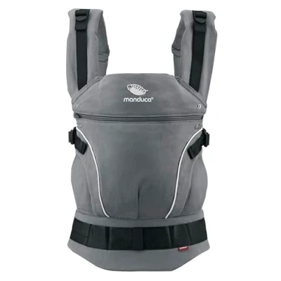 Afbeelding van manduca FIRST draagzak &gt; &lt; Baby en kinderdrager met rugverlenging ergonomische heupriem voor kinderen van 3,5 tot 20 kg (katoen, donkergrijs)