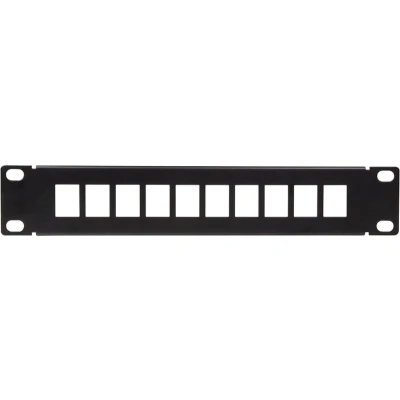 Afbeelding van 10&#039;&#039; Patch Panel voor 10 Keystone modules / zwart