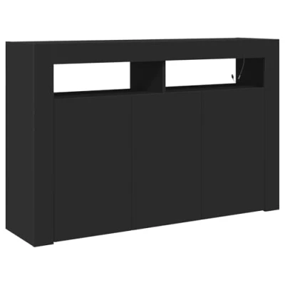 Afbeelding van vidaXL Dressoir Zwart Engineered hout 116 x 30 75 cm