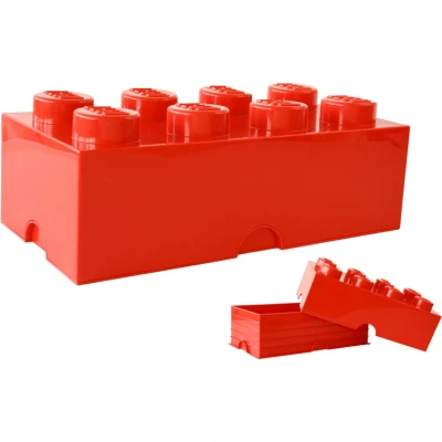 Afbeelding van Opbergbox Lego Brick 8 Rood