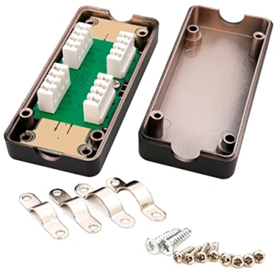 Afbeelding van BIGtec CAT.7 LSA verbindingsdoos voor installatiekabel, netwerkkabel, verbindingsmodule kabel, CAT.5, CAT.6, CAT.7, afgeschermde behuizing, verbindt verlengde installatiekabel