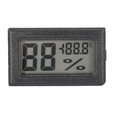 Afbeelding van Tonysa Nauwkeurige Vochtigheidsthermometer, Digitale Vloeibare Kristallen Weergave Thermometer Binnenvochtigheidsmeter voor Thuis, Kantoor, Broeikas (zwart)