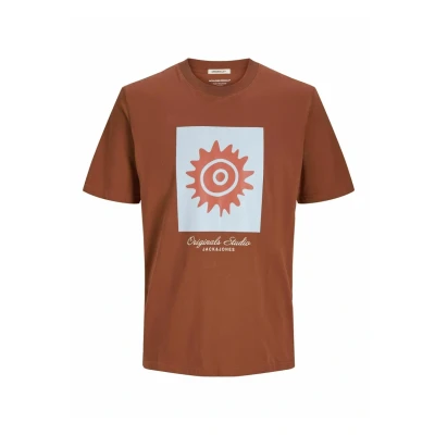 Afbeelding van Jack &amp; Jones Rundhalsausschnitt Tshirt print, Heren, Maat: Medium, Arabian spice
