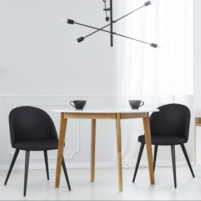 Afbeelding van Set van 4 stoelen Maury Simili PU Zwart Menzzo