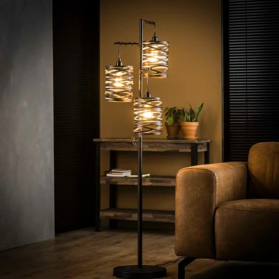 Afbeelding van Fraaai Senna vloerlamp 3L Metaal