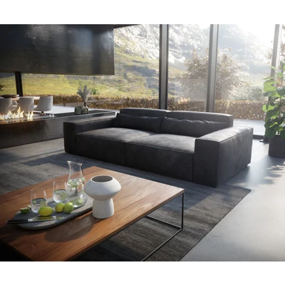 Afbeelding van Big Sofa Sirpio XL 270x130 cm kunstleer vintage antraciet