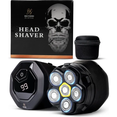 Afbeelding van Skull Shaver Scheerapparaat Mannen Head Scheerapparaten Magnetische Scheerkop Brothers in Style