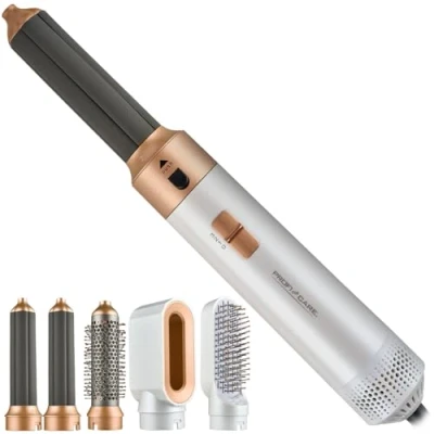 Afbeelding van ProfiCare HAS 3132 Heteluchtborstel 4 in1 Hairstyler voor krullen, volume, stijlen en drogen wit/rosé 3 standen