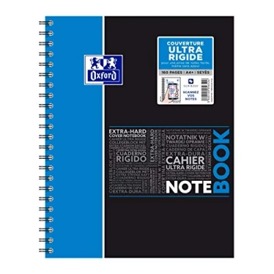 Afbeelding van Oxford NoteBook Spiraal Notitieboek, A4+, 160 pagina&#039;s, groot, vierkant, gelinieerd, polypropyleen, omslag, willekeurige kleur