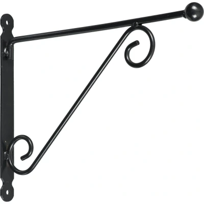 Afbeelding van Muurhaak decoratief met knop grijs h31 x 39cm Nature