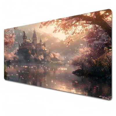 Afbeelding van Odrys Hogwarts Legacy muismat Gaming animeXXL 900x400Roze Sakura Mouse PadKantoor bureau mat grootWaterdicht Anti slip (A02, 31,5 x 11,8 0,1 inch)