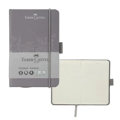 Afbeelding van Faber Castell 27827 Notitieboek DIN A6 dapple grijs, geruit, 100 g/m², 194 pagina&#039;s FSC Mix papier, 90 x 140 mm