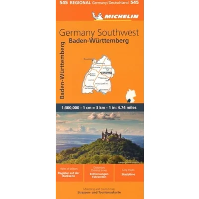 Afbeelding van Germany Southwest Michelin Regional Map 545