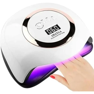 Afbeelding van AMAYGA 168 W led uv lamp, nageldroger voor gelnagellak, autosensor, uithardingslamp met 4 timer instellingen, nagelgereedschap vingernagels en teennagels