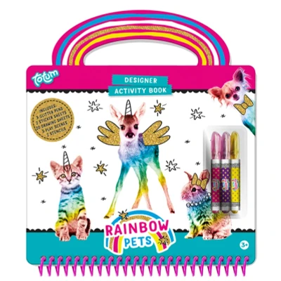 Afbeelding van Activiteitenboek Totum Rainbow Pets designer