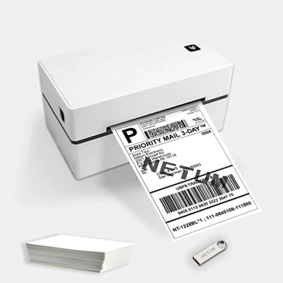 Afbeelding van NETUM Desktop Thermische labelmaker, NT LP110F labelprinter Hoge snelheid drukmachine, Breedte verstelbaar voor verzending Express Label 4x6 Afdrukken Compatibel met Mac OS/Windows