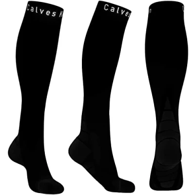 Afbeelding van Calves Kelson (2 paar) Compressiesokken/kousen voor mannen en vrouwen, versnellen de herstelcirculatie, beste afgestudeerde atletische pasvorm reizen, hardlopen, verpleegkundigen, scheenspalken,