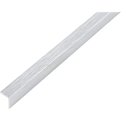 Afbeelding van Alberts 489045 hoekprofiel zelfklevend aluminium, rvs look, licht 1000 x 25 mm
