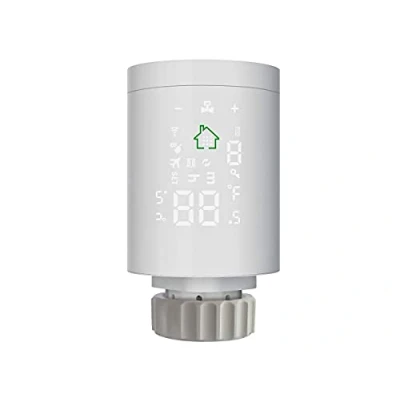 Afbeelding van Zigbee Thermostaat voor radiatorventiel, lcd display op het lichaam, stroomvoorziening met AA batterijen, compatibel Amazon Alexa en Google Home