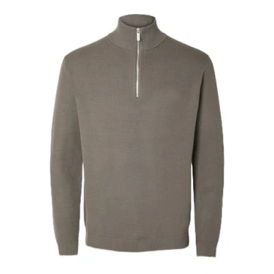 Afbeelding van SELECTED HOMME Mannelijke trui halve rits, Morel, XXL