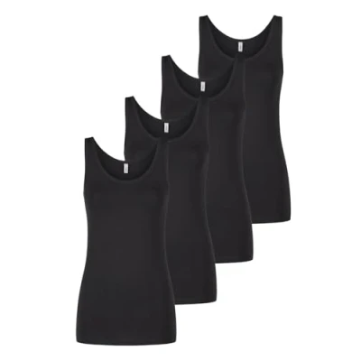 Afbeelding van ONLY ONLLIVE LUV SAL S/L TANK TOP 4 PACK JRS Meisjes Tops