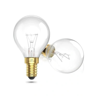 Afbeelding van Bonlux Ovenlamp 300 graden E14, gloeilamp, oven hittebestendig dimbaar, zoutlamp, gloeilamp E14 G45, warm wit, 2700 K, lm, voor oven/zoutlamp/tafellamp, AC 220 240 V, 2 stuks