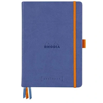 Afbeelding van Rhodia 118778C GoalBook (DIN A5, 14,8 x 21 cm, 120 vellen, gestippeld, 90 g, elegant en praktisch), 1 stuk, saffierblauw