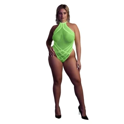 Afbeelding van Body Met Halternek Neon Groen Le Desir