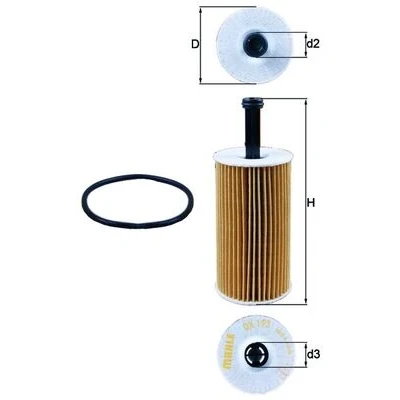 Afbeelding van Oliefilter MAHLE ORIGINAL OX 193D