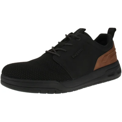 Afbeelding van bugatti Sneakers laag schwarz, Heren, Maat: 48, Schwarz Textiel