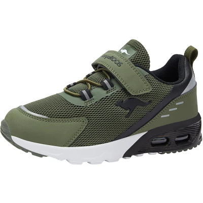 Afbeelding van Kangaroos Kxarg Unisex Sneakers laag voor kinderen, Maat: 28, Khaki Imitatieleer/ textiel