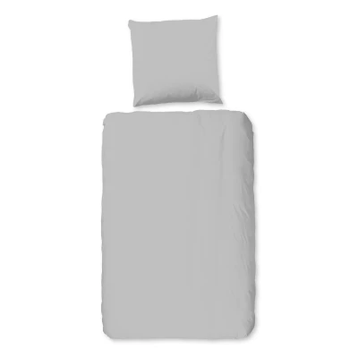 Afbeelding van Pure Dekbedovertrek &quot;uni dessin&quot; Grijs (135x200 cm) Microfiber