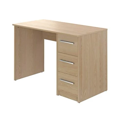 Afbeelding van Movian T80529PL31LVO merk Idro modern bureau, computertafel met 3 laden, 56 x 110 73,5, beuken look
