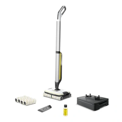 Afbeelding van Kärcher FC 7 Cordless Extra vloerreiniger, draadloze Floor Cleaner met 4 roterende microvezelrollen, accuduur: ca. 45 minuten, oppervlakte per acculading: 135 m², exclusief verkrijgbaar bij Amazon