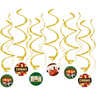 Afbeelding van Casino Thema Swirls 12 stuks