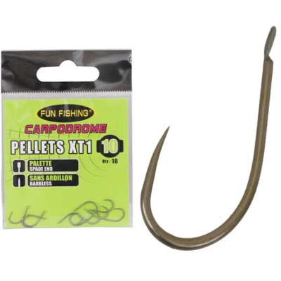 Afbeelding van Fun Fishing Haak Pellets XT1 Palette (Spade End) Zonder Weerhaak (10 pcs) Maat : 8