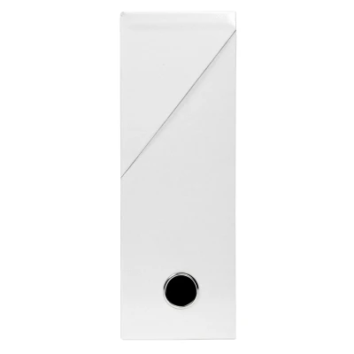 Afbeelding van Exacompta ref. 89931E 1 transportdoos Iderama® massa gekleurd papier 90 mm rug Met metalen grijpgat Formaat A4 Afmetingen: 25,5 x 34 9 cm Kleur wit Gemonteerd geleverd