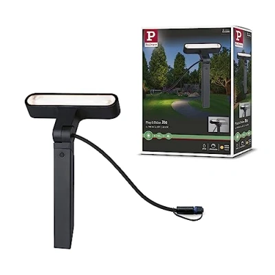 Afbeelding van Paulmann 94544 Plug &amp; Shine LED buitenverlichting spot Ito IP65 incl. 1x6 watt dimbaar buitenarmatuur antraciet metaal, kunststof 3000 K