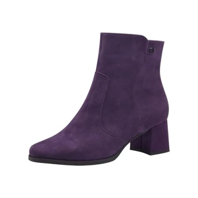 Afbeelding van Tamaris Comfort Boot Heel 8 85312 43 Dameslaarzen, paars suède, 36 EU Breed