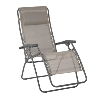 Afbeelding van LAFUMA MOBILIER Relax ligstoel, inklapbaar en verstelbaar, met vetersysteem, RSXA, Texplast, kleur: Châtaigne, LFM2045 9147