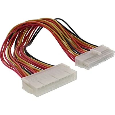 Afbeelding van ATX 24 pins (m) (v) voeding verlengkabel 0,20 meter