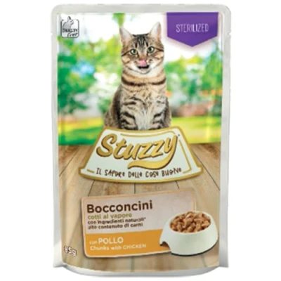 Afbeelding van 24x Stuzzy Kattenvoer Pouch Gesteriliseerd Kip 85 gr