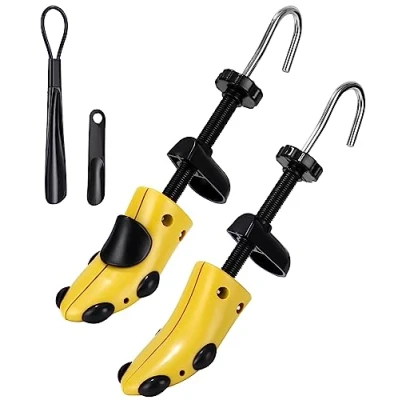 Afbeelding van Zawaer Schoenspanner, 2 stuks schoenspanners, voor heren en dames, 4 weg schoenstretch, licht gemakkelijk te dragen, schoenbelasting, instelbare lengte breedte schoenbreder, met
