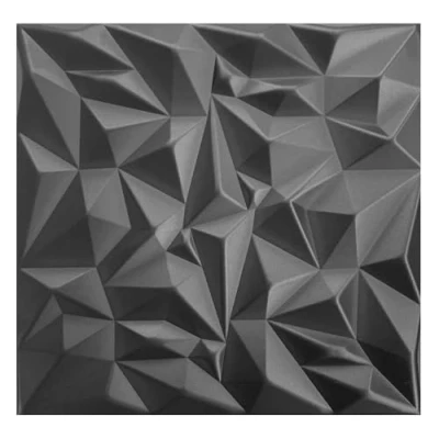 Afbeelding van 3D panelen, polystyreen, plafondpanelen, wandpanelen, piepschuim decors, plafonds, wandbekleding, 3 mm dik, 50 x cm/6m2, 24 stuks (zwart 02)