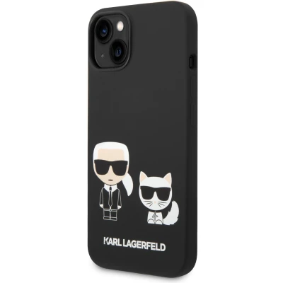 Afbeelding van Karl Lagerfeld KLHMP14MSSKCK iPhone 14 Plus 6,7&quot; hardcase zwart/zwart Vloeibare siliconen &amp; Choupette Magsafe