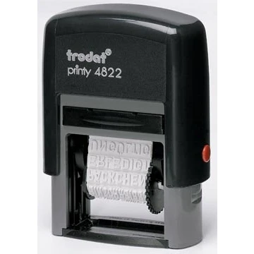 Afbeelding van Trodat Tekststempel Printy Line 4822 Woorden: À Parapher Svp, Signer Payé, Archiver, Scanne... Formulestempel
